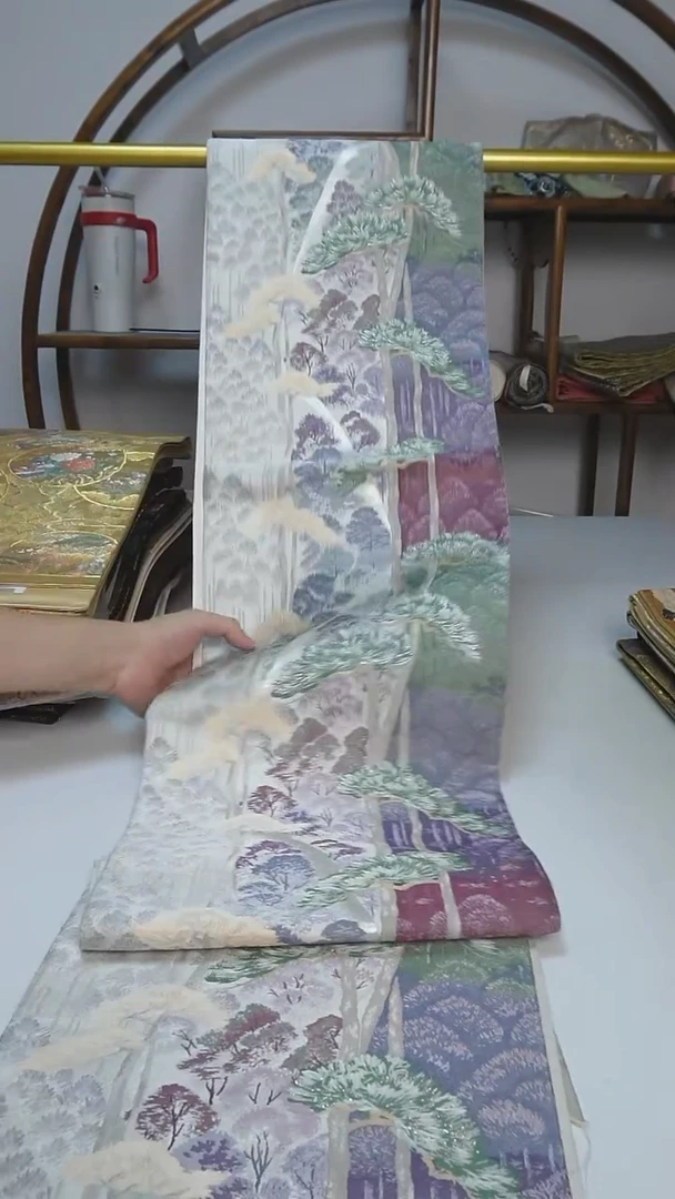 织绣89西阵织六通松树