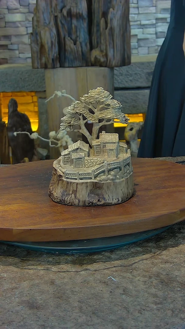 木金丝楠木山水摆件