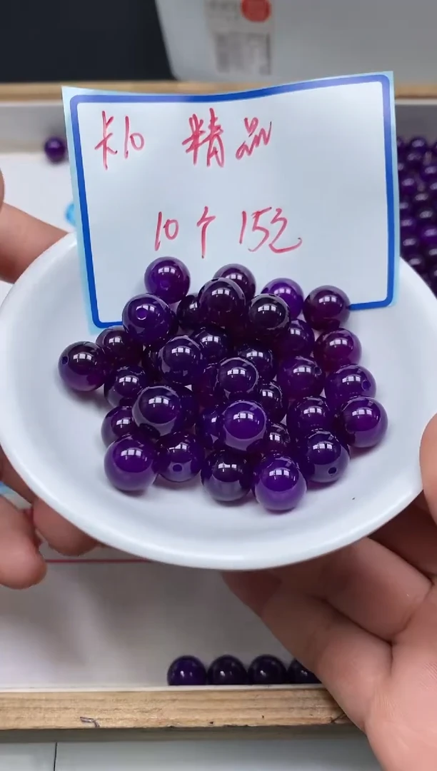 玛瑙/玉髓散珠未镶嵌D449深 舒 俱 来10mm10个15元