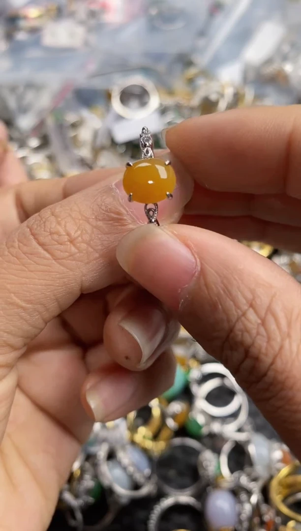 银S925镶嵌戒指翡翠11-1