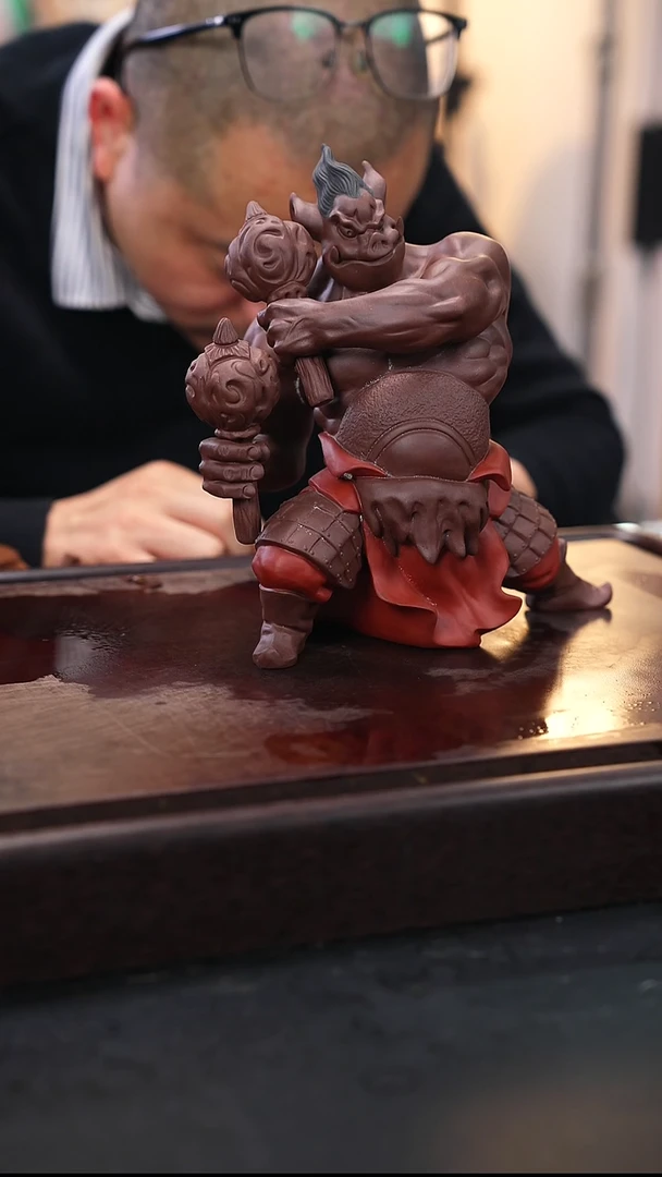 猪妖雕塑茶宠摆件