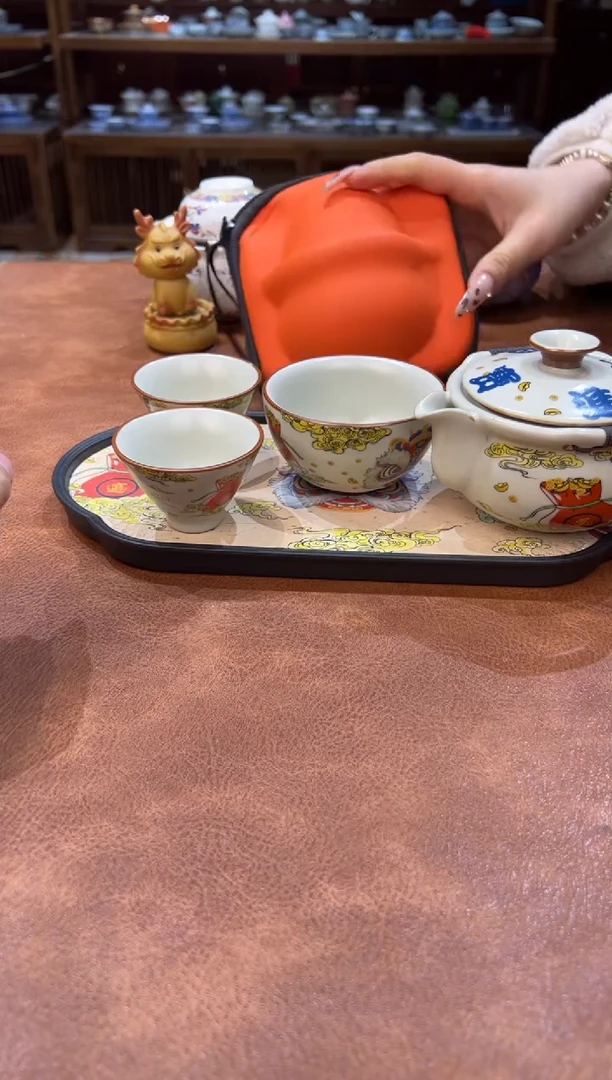 真的很便宜会开片的旅行茶具