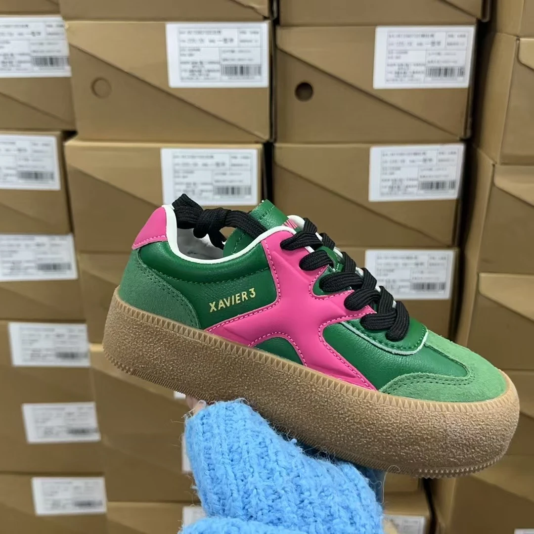 【21002-墨绿色】女款新款小众时尚百搭潮流舒适低帮休闲鞋[小薇]