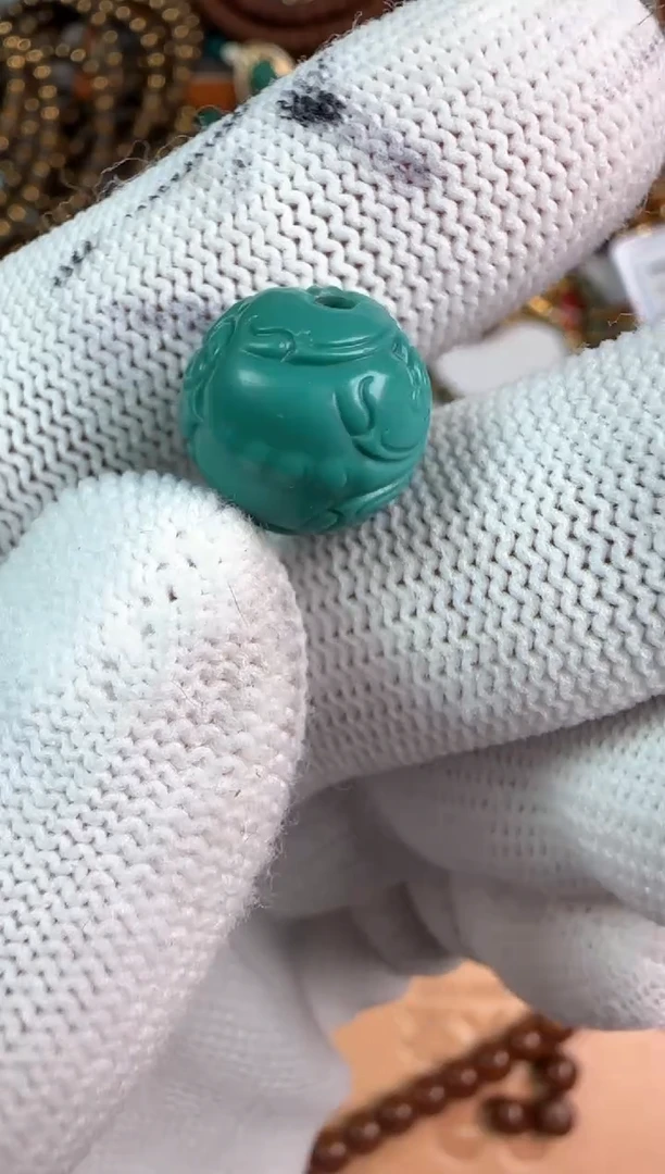 【闪购商品】绿松石8未镶嵌松石雕刻圆珠