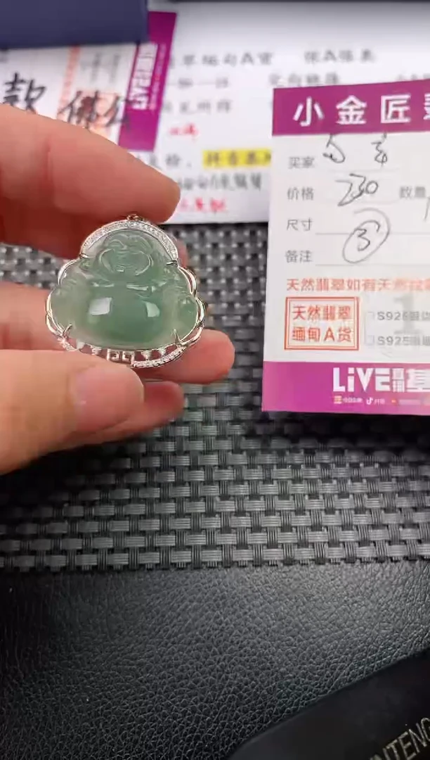 翡翠银S925镶嵌颈饰·