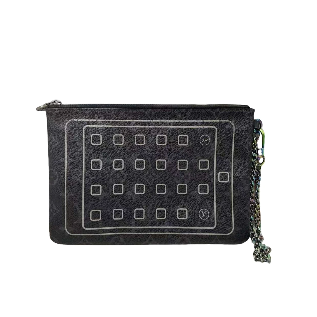 95新 LouisVuitton/路易威登 LV藤原浩联名炫彩拉链手拿包/L160