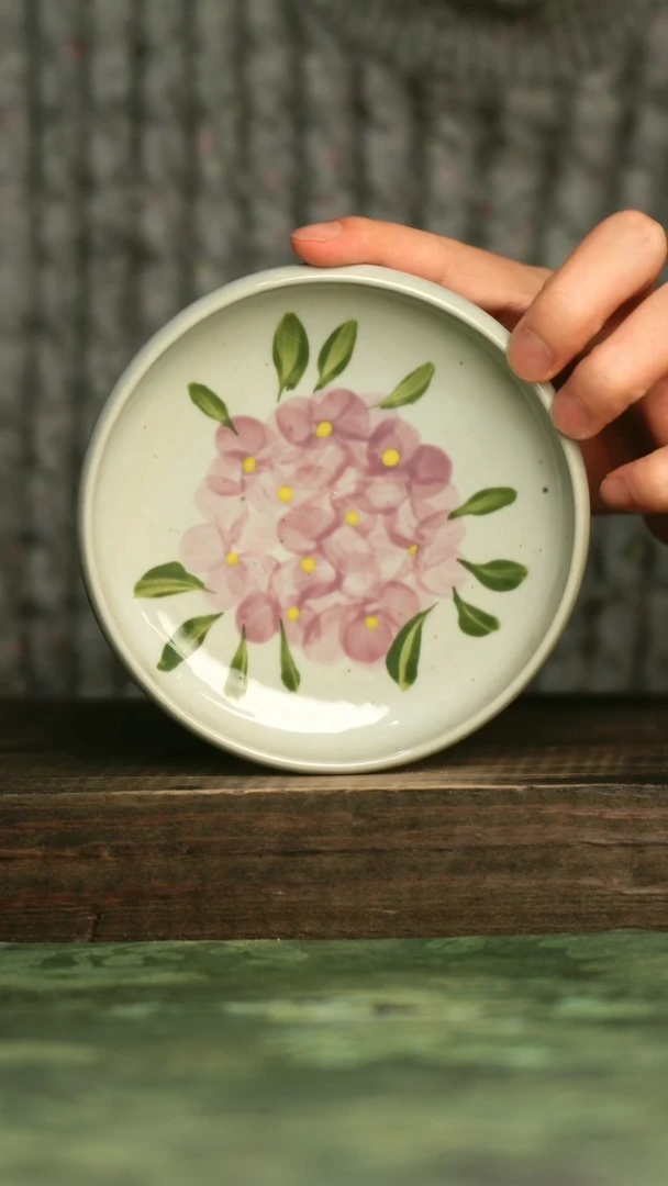 陶瓷青诗集手工手绘瓷器