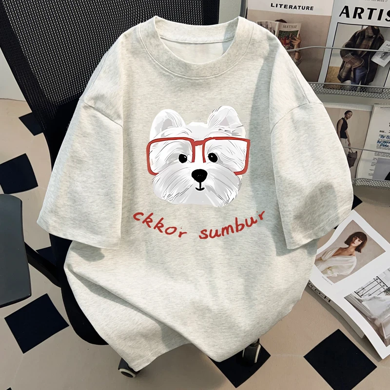 CKKOR夏季新款纯棉圆领短袖t恤男美式百搭宽松休闲情侣装穿搭上衣