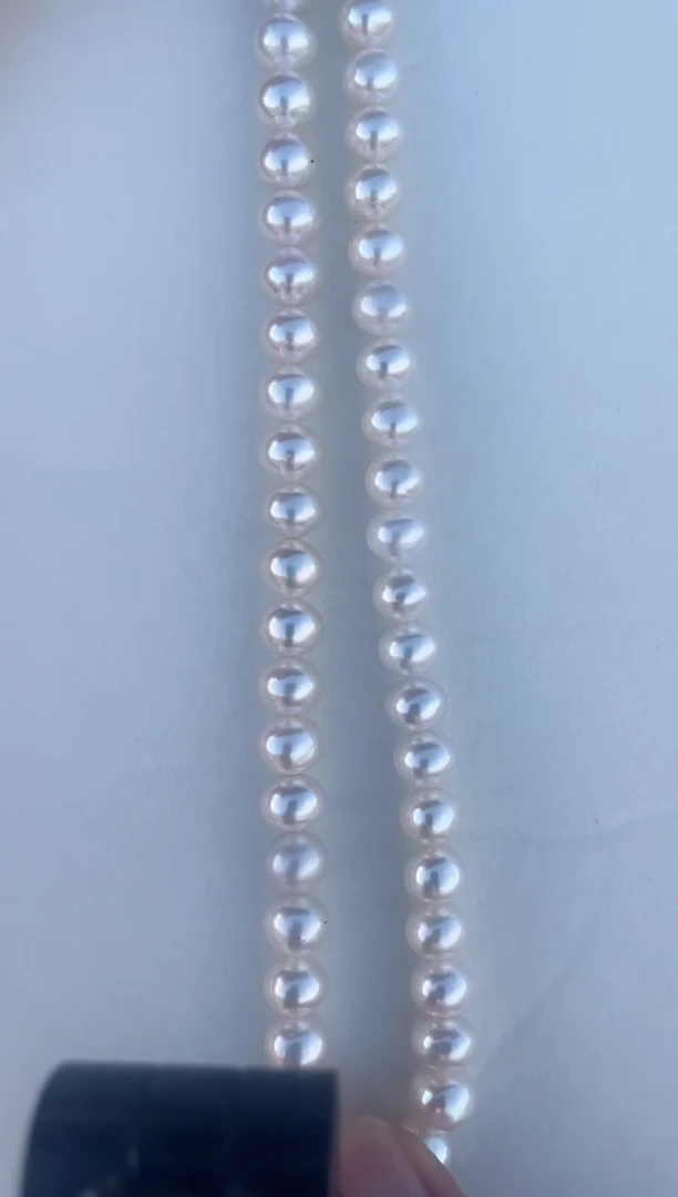 银S925镶嵌淡水珍珠项链8mm高品质