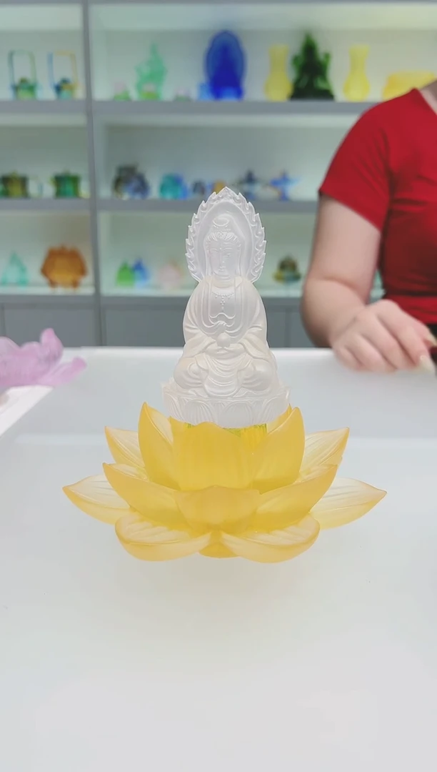 琉璃手工艺品钰*古法琉璃两件套