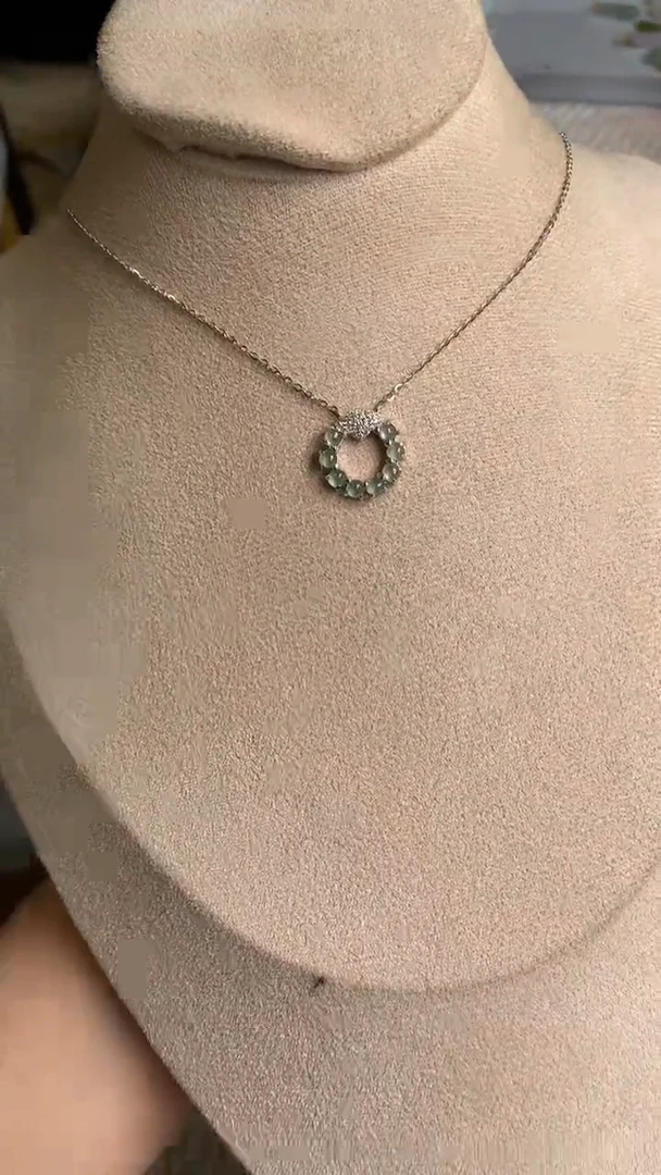 银S925镶嵌戒指翡翠项链2