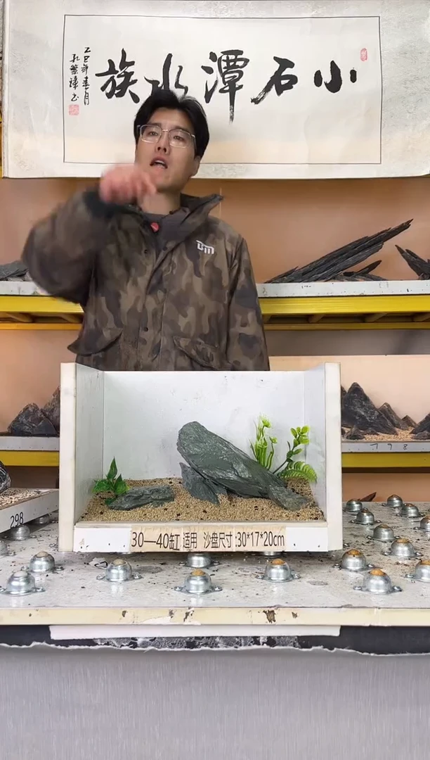 947   小石潭造景带编号不含底沙沙盘