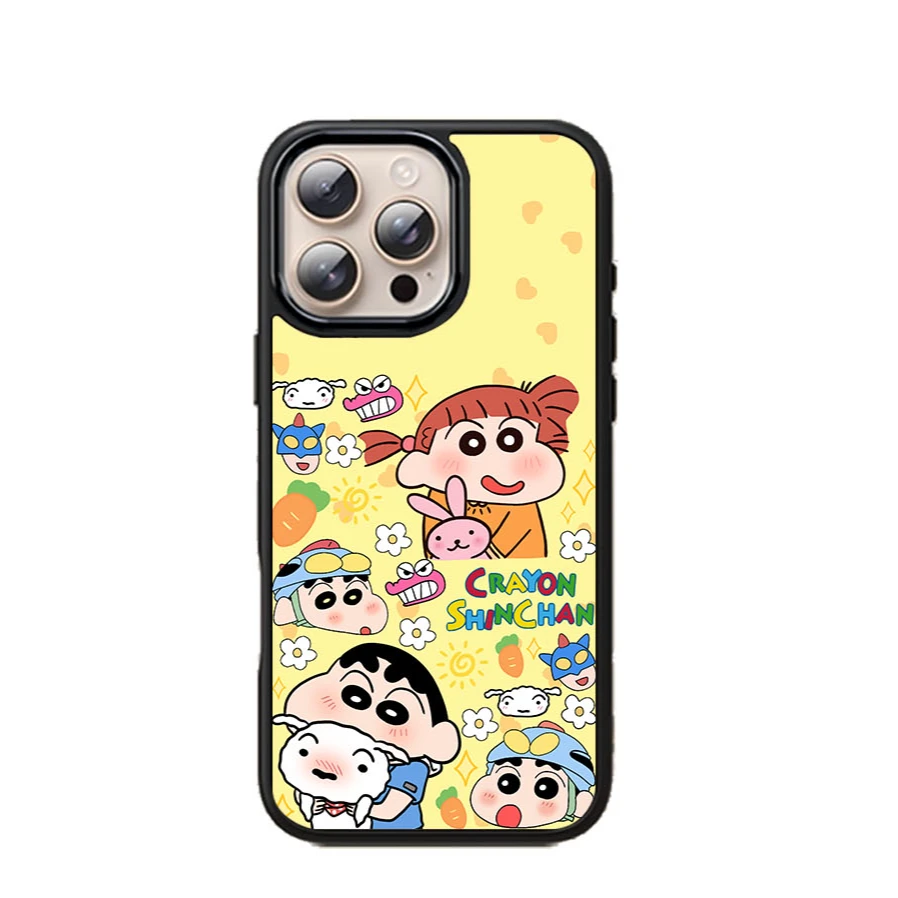 蜡笔小新妮妮 鎏金磁吸手机壳适用于iPhone12-17pm防摔苹果保护壳