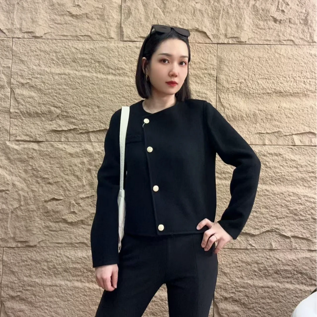 春季新款时尚气质休闲短款双面呢外套(WT24W0080)【793-800】