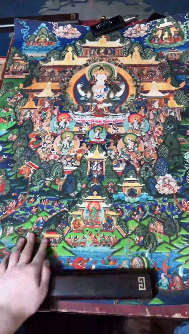 卷轴画龙妹唐卡直播tk16