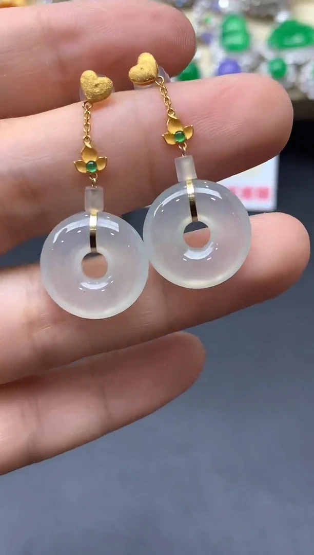 颈饰18K金镶嵌翡翠219-中国好珍宝