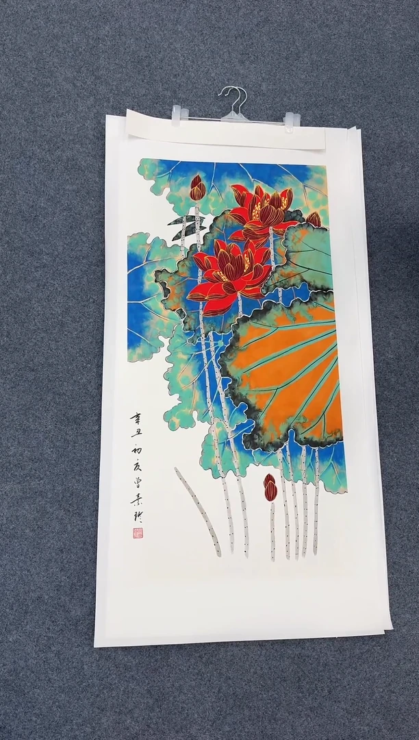 国画荷泼彩同类型随机