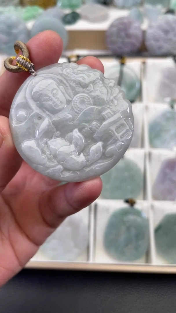 颈饰未镶嵌翡翠天然缅甸翡翠A货276