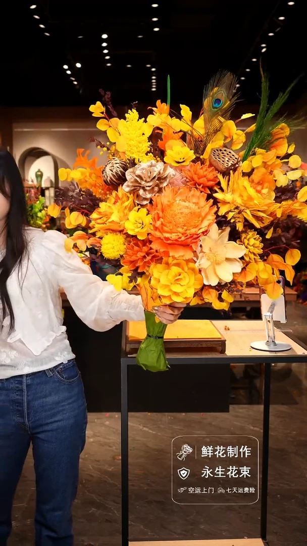 手工艺品琉璃手工花器花束空运包邮送货上门-以图片为准