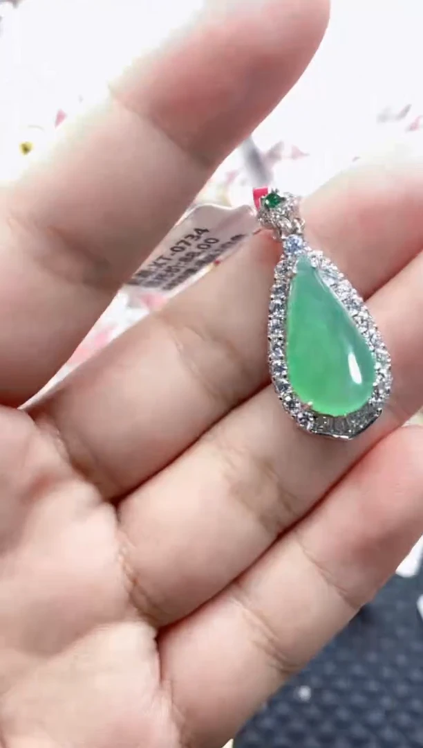 翡翠银S925镶嵌戒指2222---4