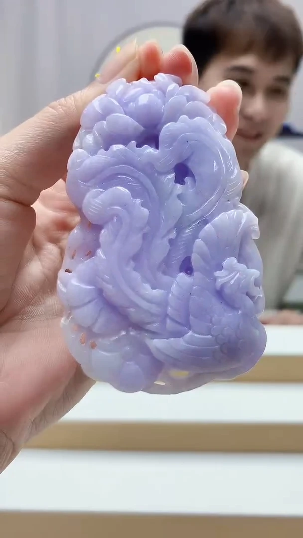 未镶嵌定制翡翠4868zm-毛货挂件凤凰13