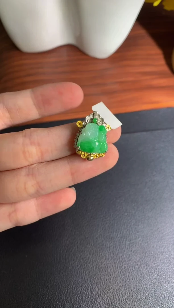 颈饰银S925镶嵌翡翠翡翠1