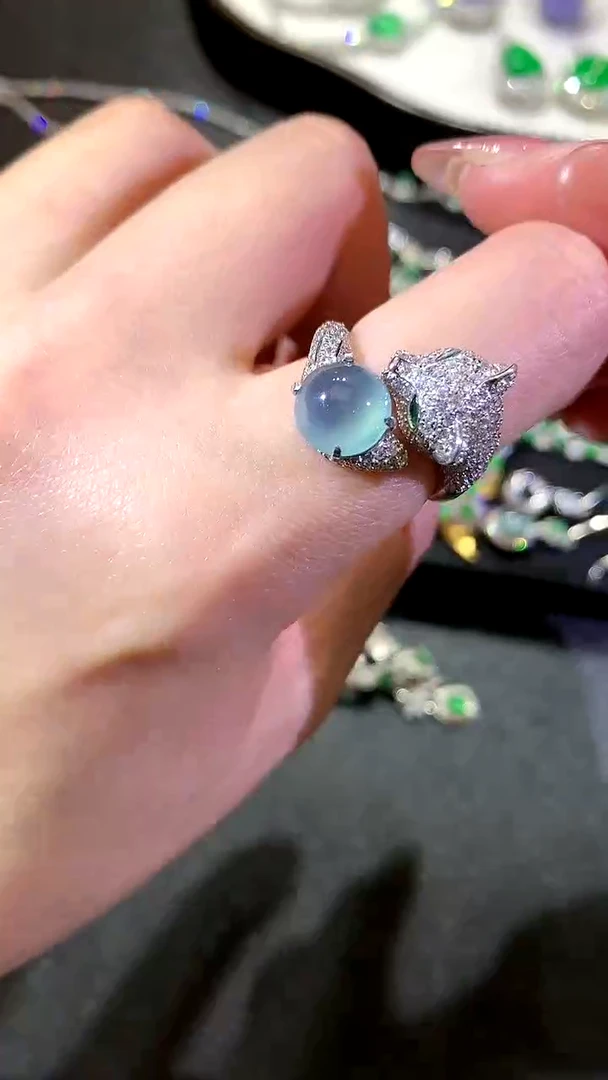 【闪购商品】翡翠戒指银S925镶嵌12-戒指