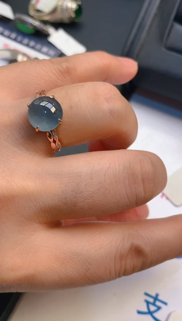 【闪购商品】翡翠耳饰银S925镶嵌天然A货翡翠1