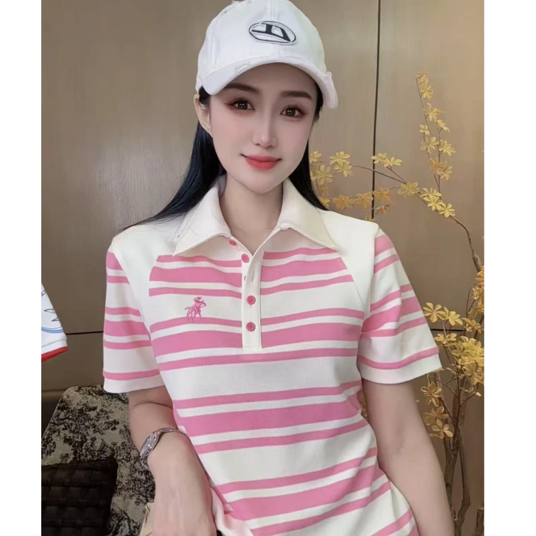 新款百搭轻奢印花短袖上衣女C6898