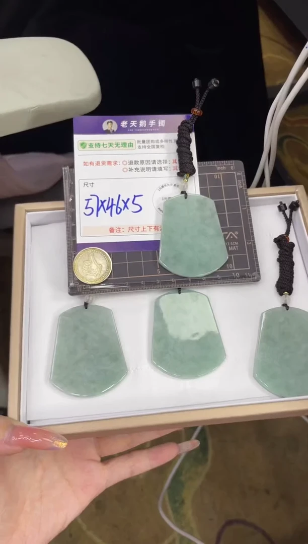 未镶嵌挂件翡翠无事牌FL9/多样性发其一CP配绳