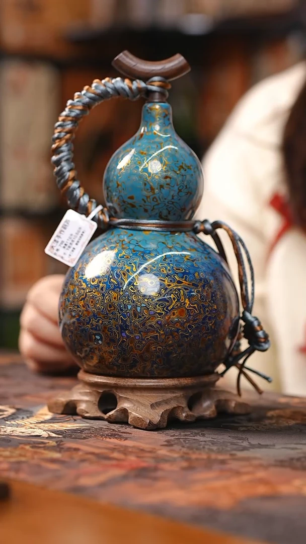 【闪购商品】RS174漆艺酒葫芦不包手串及旋转底座