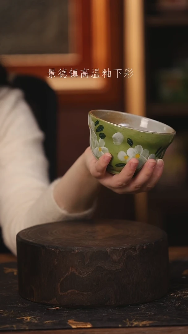 陶瓷景德镇高温釉下手绘陶瓷@L301@
