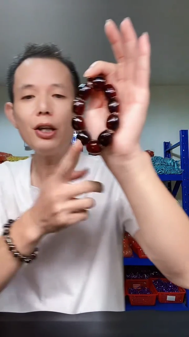 未镶嵌颈饰玛瑙/玉髓Y005时尚赤红手工单圈手串