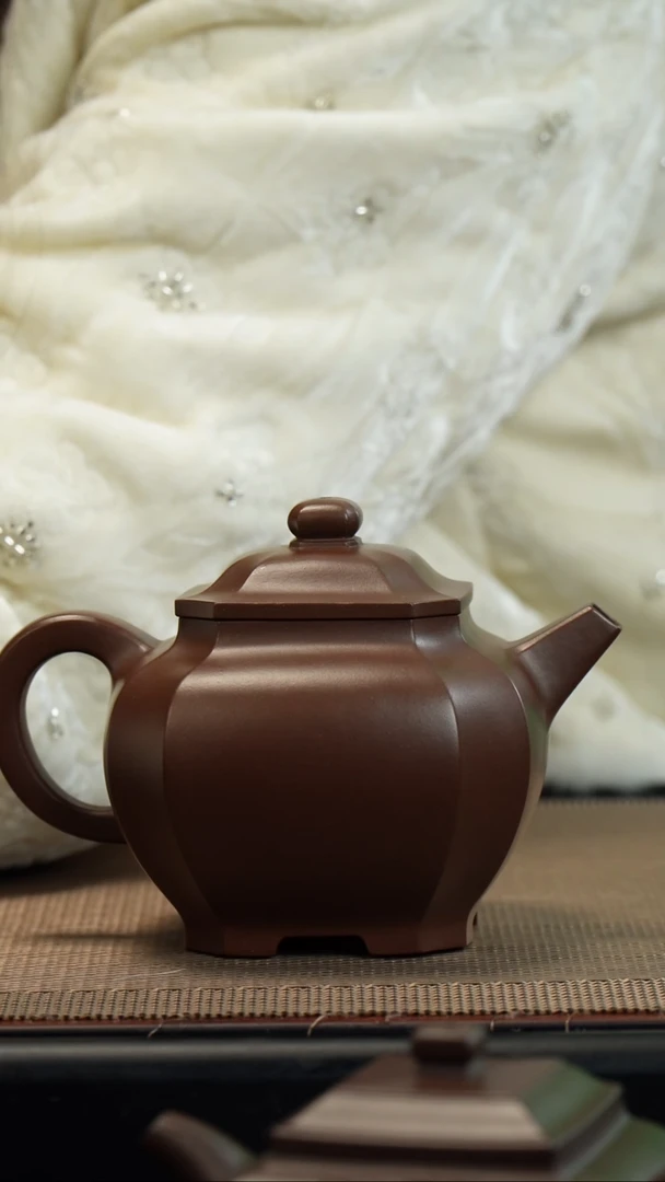 【闪购商品】紫砂茶壶老紫泥抽角