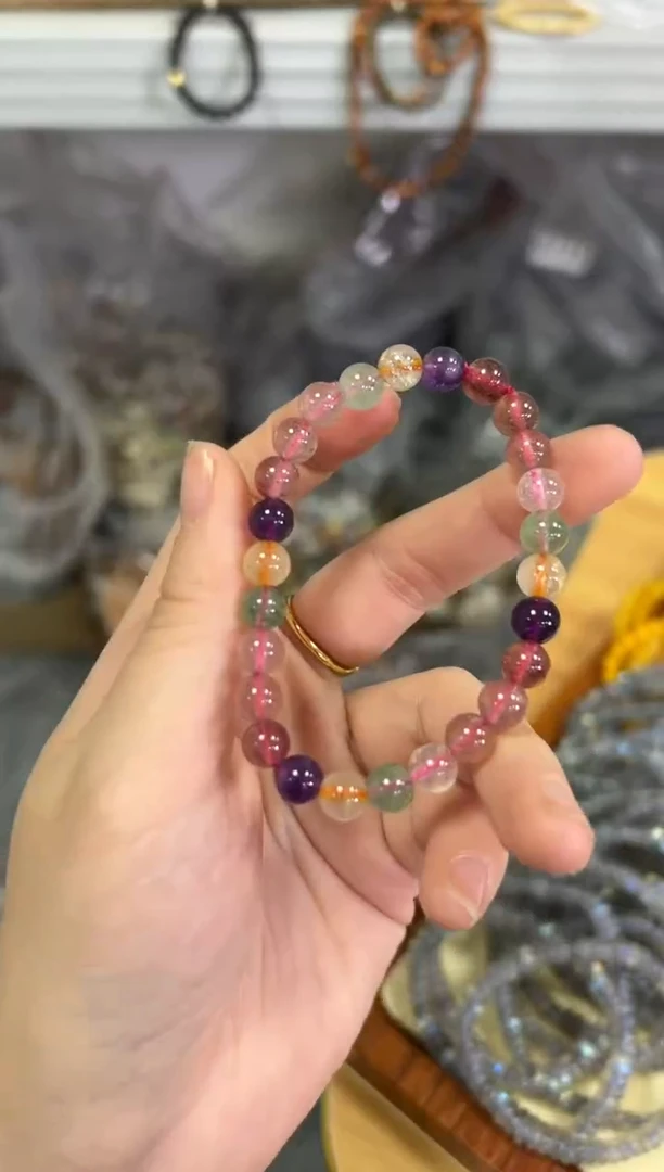 【闪购商品】水晶手链未镶嵌多宝草莓超八水晶手链[3488]