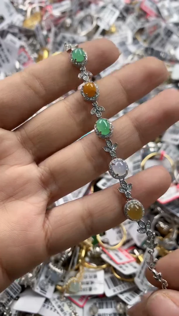 银S925镶嵌戒指翡翠555    5