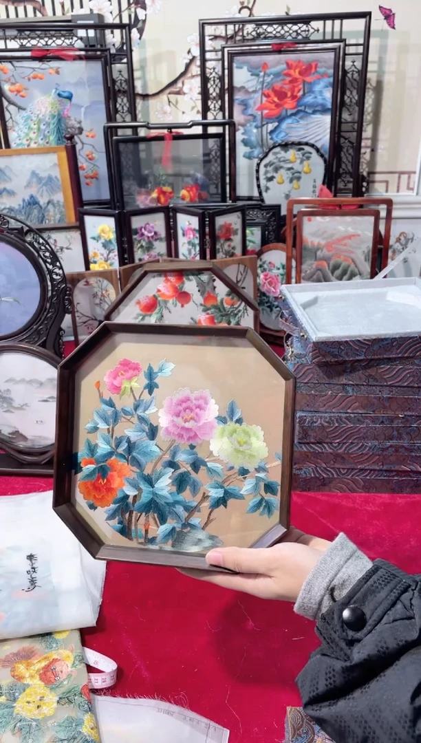 织绣织绣精品苏绣双面绣，成品摆台，摆件7
