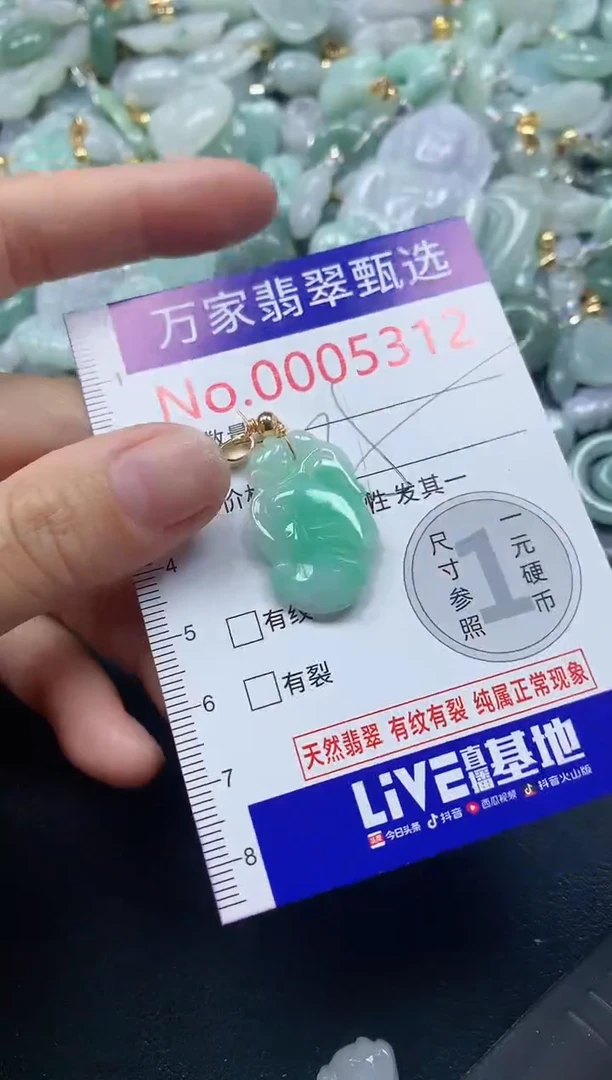 吊坠(不含链)未镶嵌翡翠5312