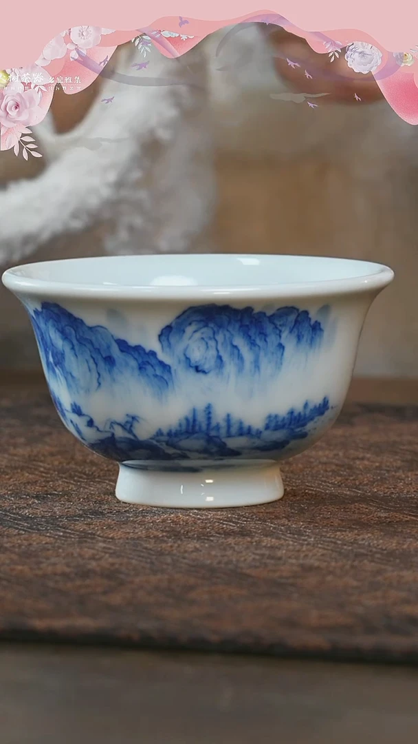 【闪购商品】杯刘建锋窑山水大号压手杯