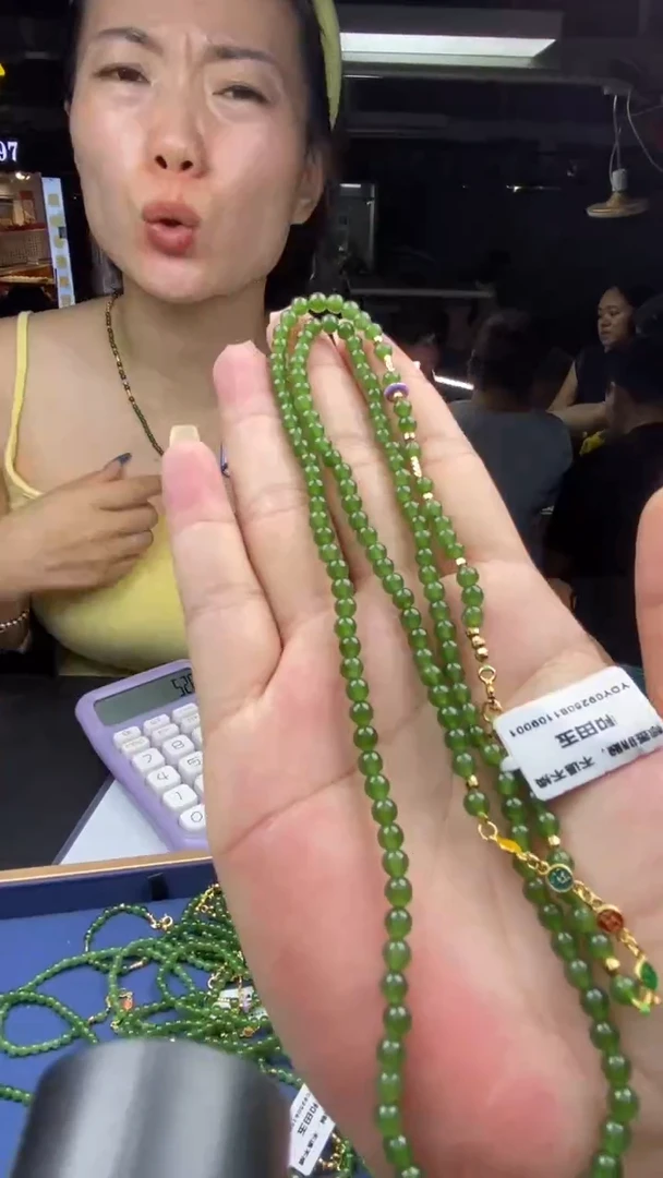 项链银S925镶嵌和田玉多样性-项链-X3634