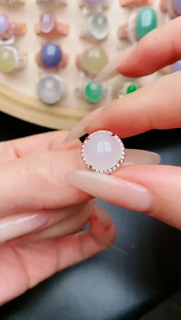 翡翠戒指银S925镶嵌....