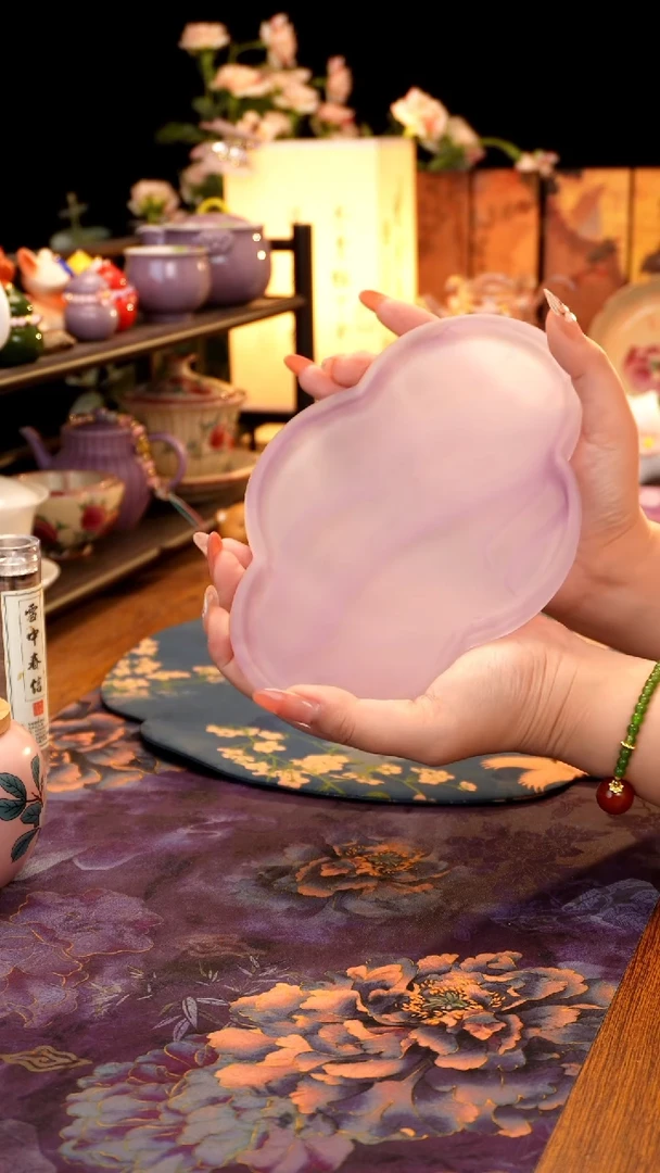 紫色云朵茶盘··········