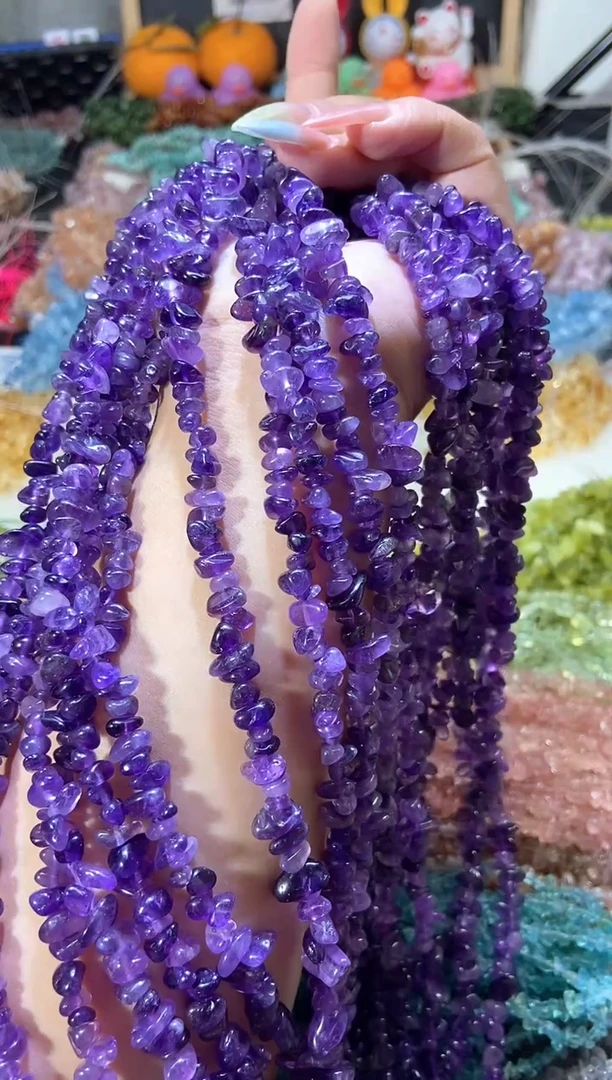 水晶珠宝半成品未镶嵌紫水晶