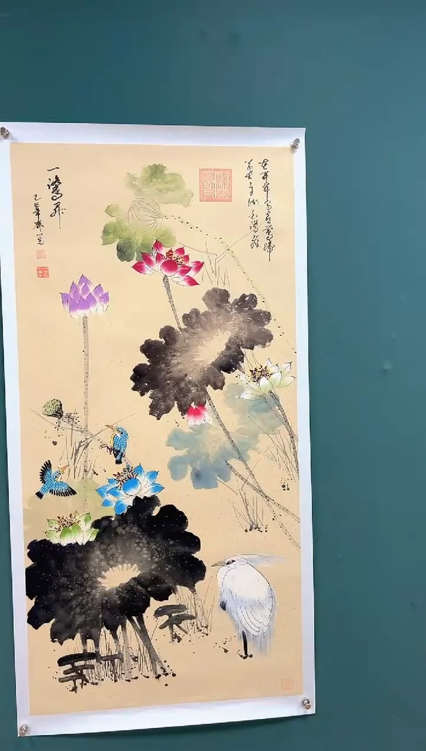 国画一鹭连升-齐一志老师书画作品