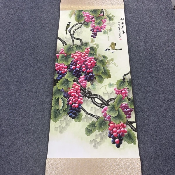 B08精装140*45《硕果累累》卷轴画