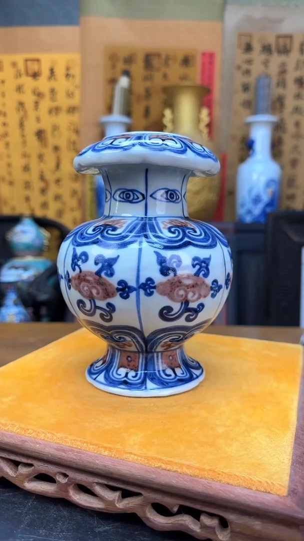 【闪购商品】瓶景德镇陶瓷客厅摆件石榴尊