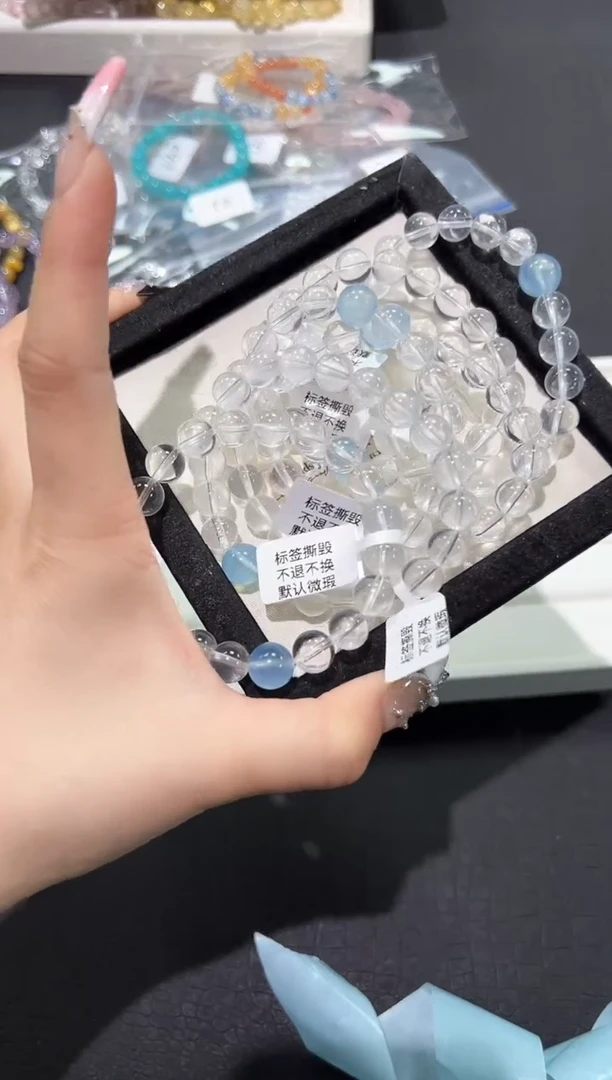 水晶手链未镶嵌8f多样性发其一【1条】默认微瑕