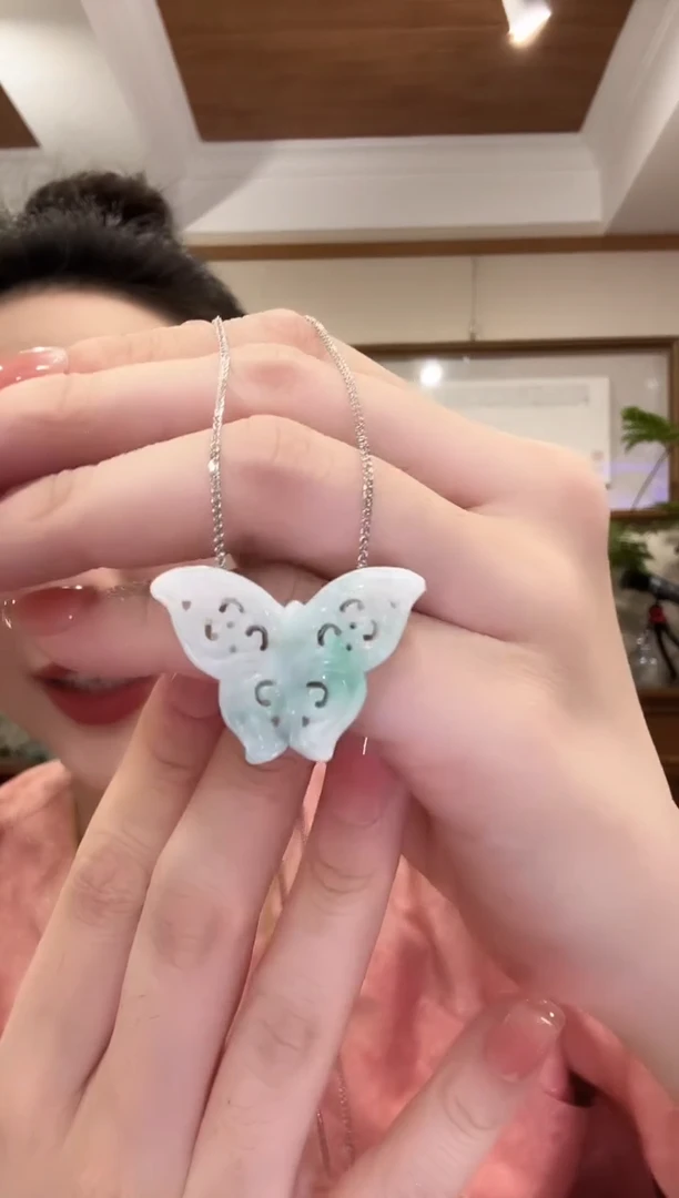 翡翠未镶嵌颈饰国风