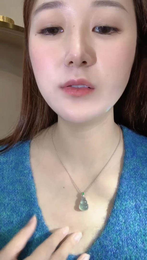 吊坠(不含链)18K金镶嵌翡翠c56