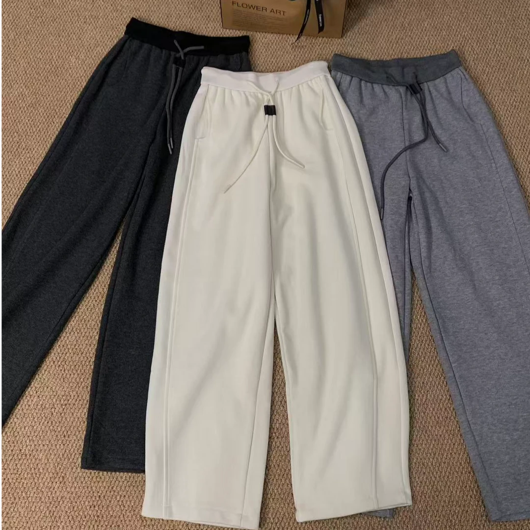 『雨美 Show』2603百搭腰部拼边抽绳休闲裤